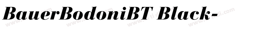 BauerBodoniBT Black字体转换